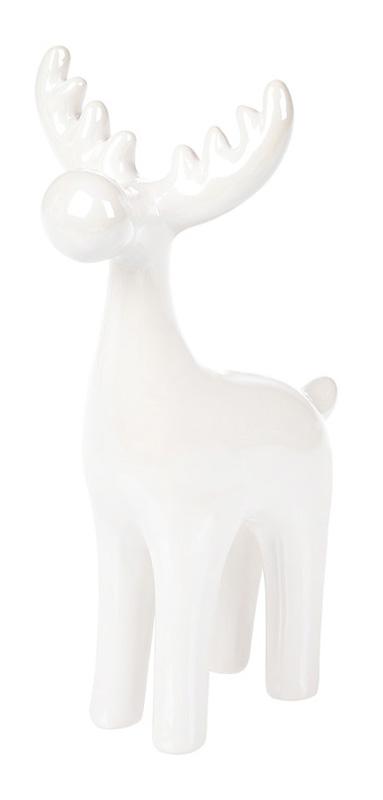 Статуэтка декоративная Лось 16 см Белый перламутр (BD-731-157)