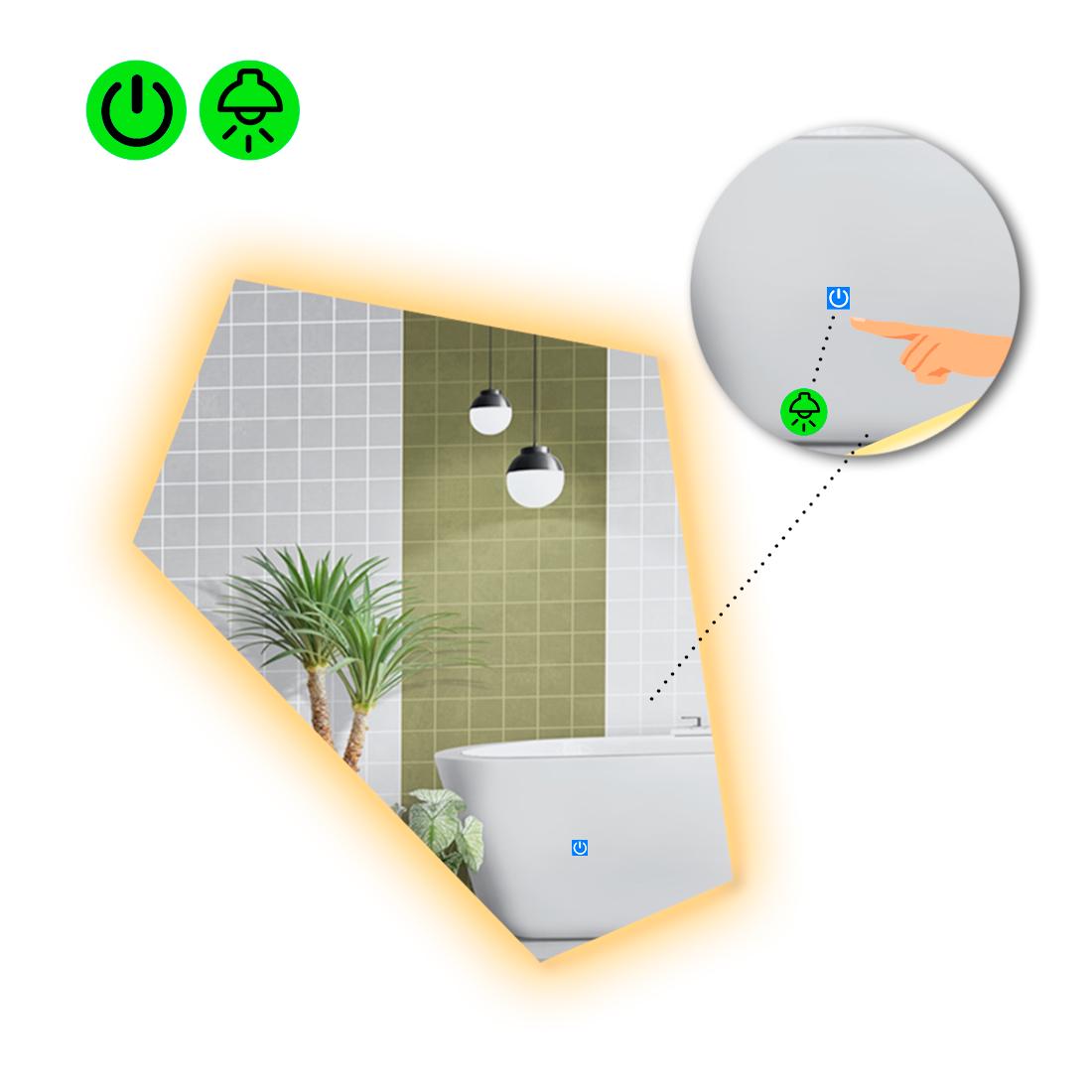 Зеркало с LED подсветкой Modulo 2 с сенсорной кнопкой управления 60x50 см (8736792)
