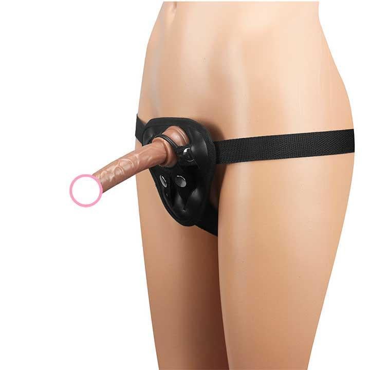 Набір трусики для страпона/фалоімітатор/кільця під різні фалоси Коричневий (Т0000654-3)