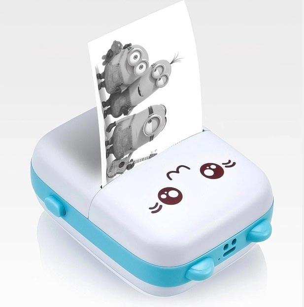 Принтер дитячий Cat Ears 8499 Mini printer Bluetooth акумуляторний Блакитний (2231412231) - фото 3