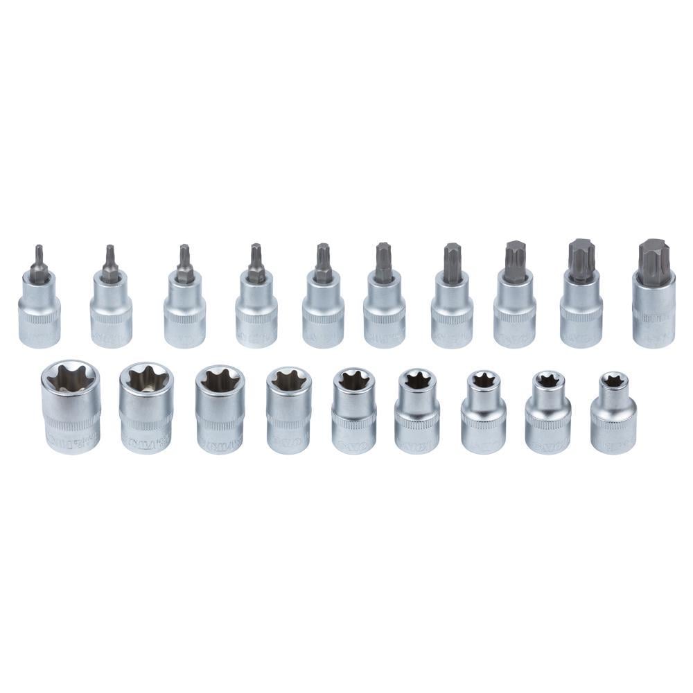 Набір насадок та біт Sigma CrV з насадками Torx 1/2" 19 шт. в кейсе (6086661) - фото 2 Набір насадок та біт Sigma CrV з насадками Torx 1/2" 19 шт. в кейсе (6086661) - фото 2