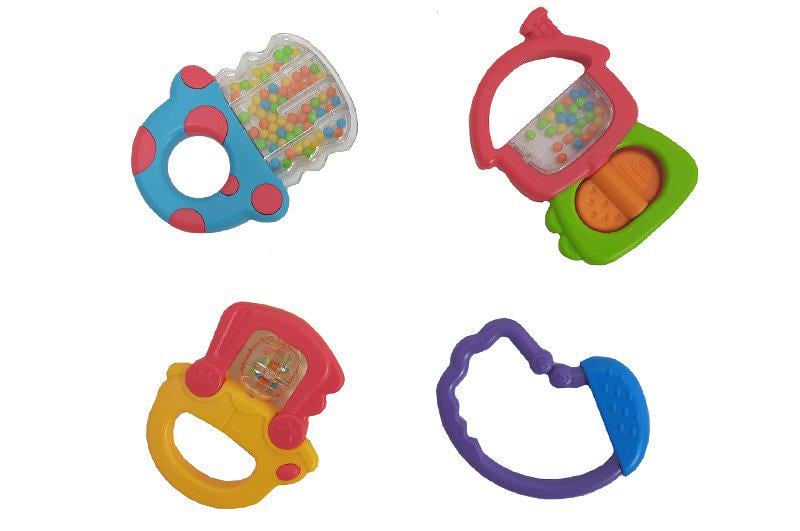 Набір брязкалець 4 шт. Різнокольоровий (DN-8398-27)