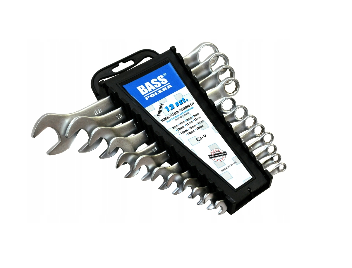 Набор ключей рожково-накидных Bass Polska 7155 6-22 мм 12 шт. Набор ключей рожково-накидных Bass Polska 7155 6-22 мм 12 шт.