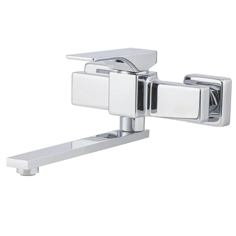 Смеситель кухонный из стены однорычажный KOER 010-KB-73010-01 латунь Хром (b-KR3490)