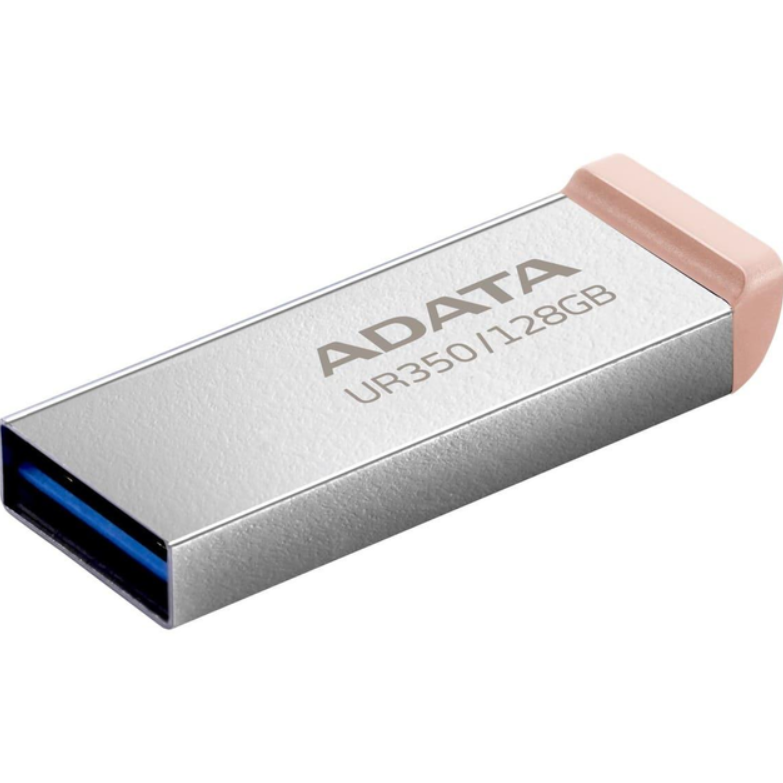 Флеш-пам'ять A-DATA UR 350 128 GB USB 3.2 Silver/Beige (UR350-128G-RSR/BG)