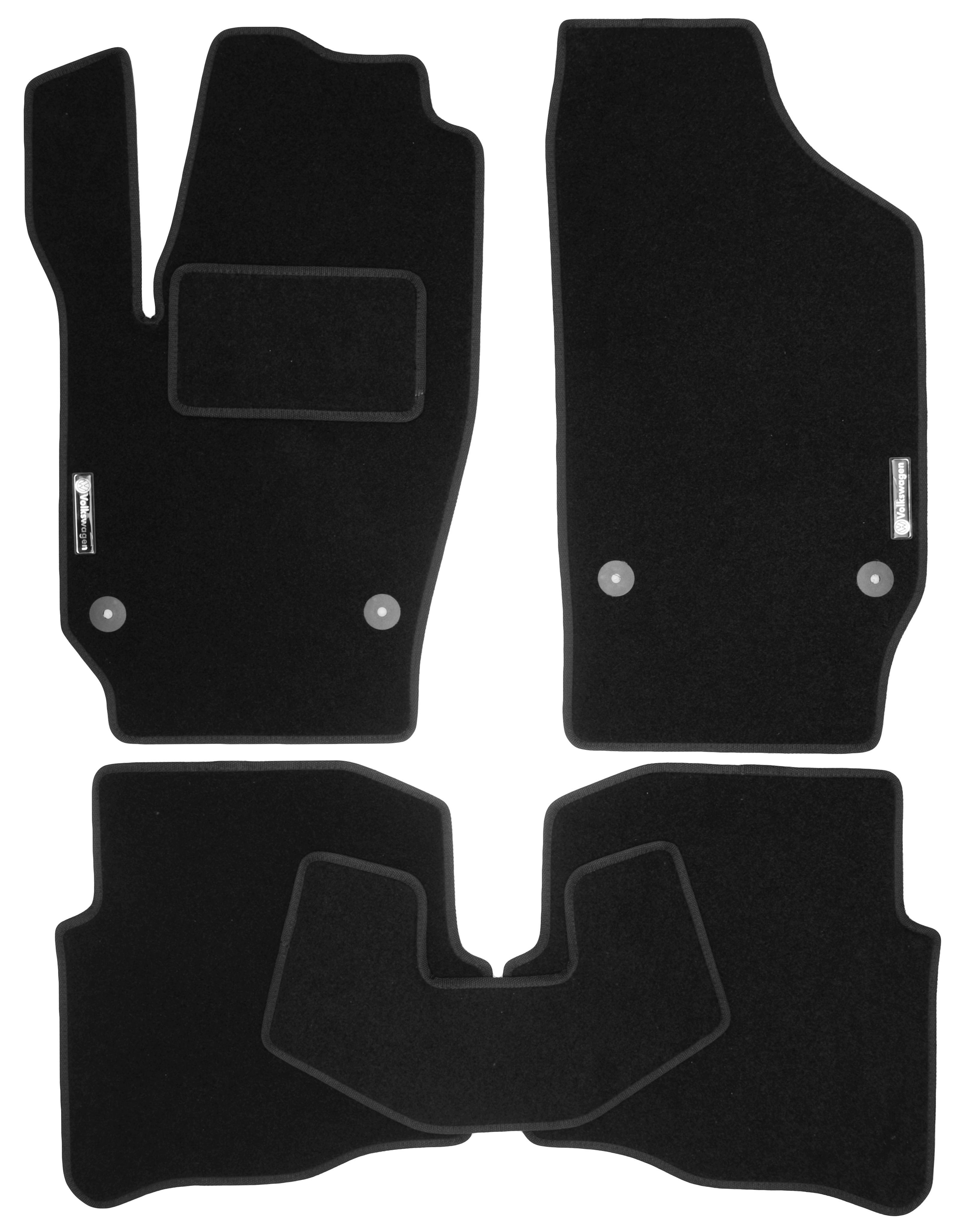 Коврики в салон для Volkswagen Polo '02-05 текстильные Черный (21399)