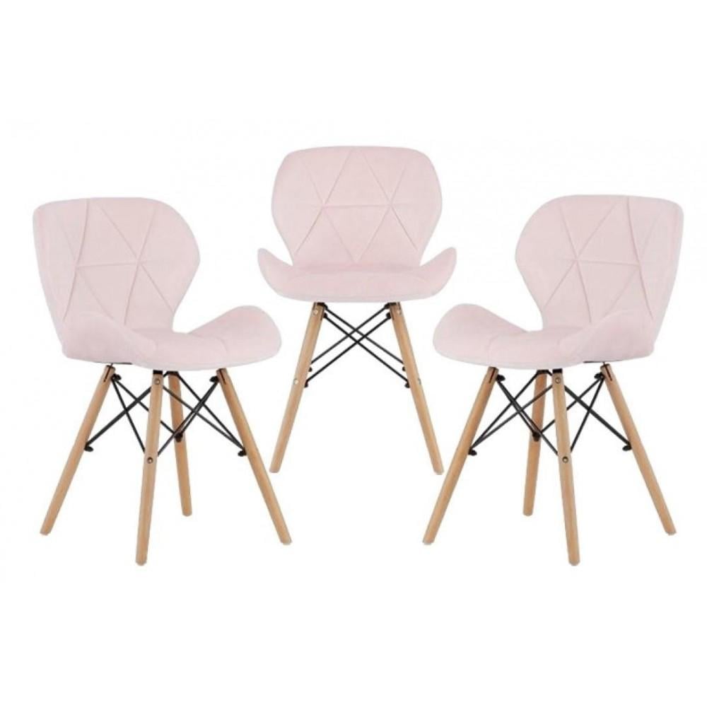 Кресло Bonro B-531 велюр 3 шт. Розовый (42400664)