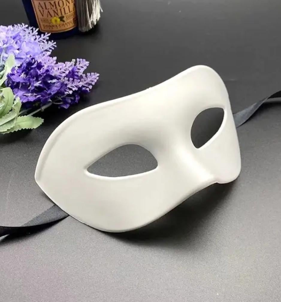 Маска венеціанська карнавальна Білий