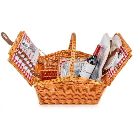 Кошик для пікніка Рандеву на 2 особи 20х42 см Коричневий (0503-028)