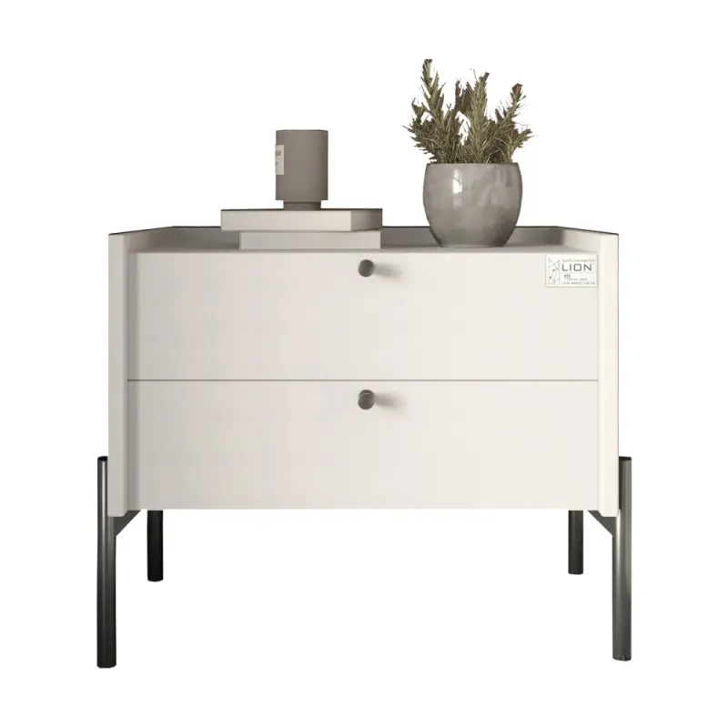 Тумба приліжкова Lion Wood чорні ножки Німфея альба (Lion-041358) - фото 2 Тумба приліжкова Lion Wood чорні ножки Німфея альба (Lion-041358) - фото 2