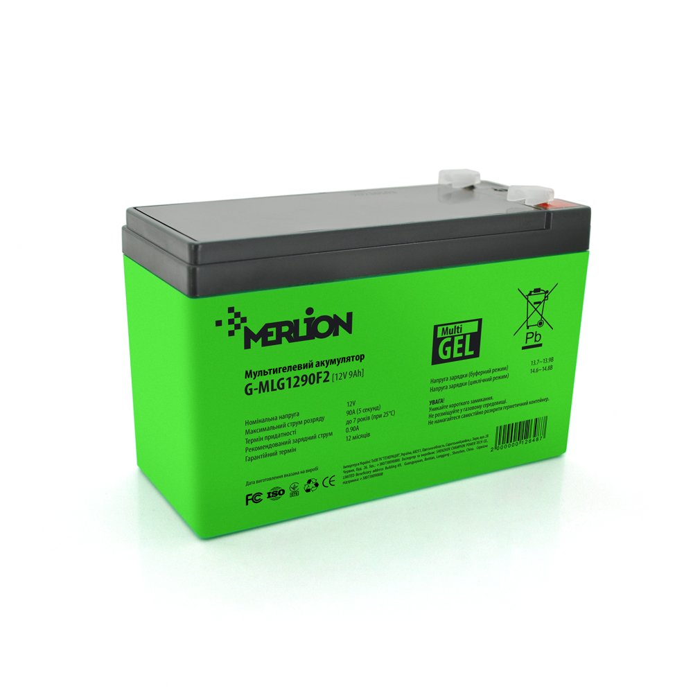 Аккумулятор Merlion G-MLG1290F2 12V 9 Ah герметичный для ИБП солнечных установок (12648)