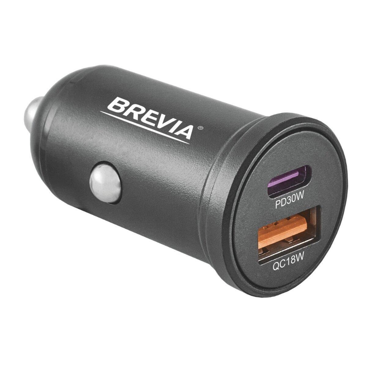 Устройство автомобильное Brevia ePower DualCharge 1xUSB-C+1xUSB-A 48 W Черный