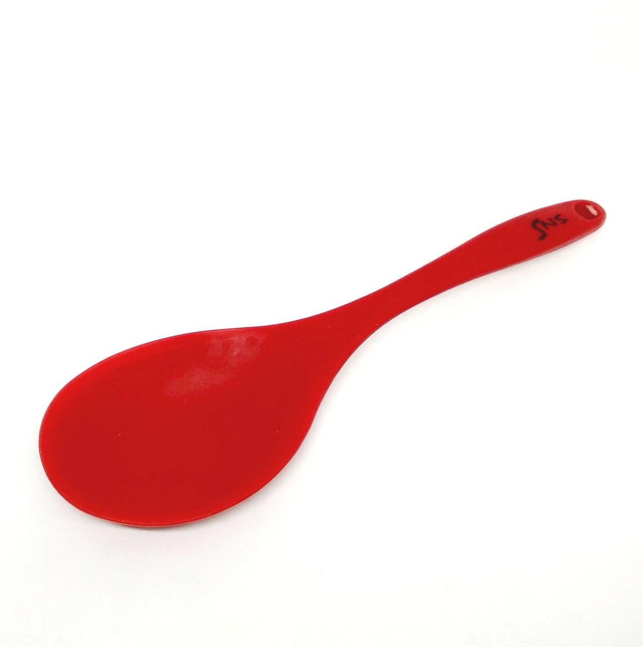 Ложка силиконовая SNS №290 на деревянной основе 28 см Красный (201753-чер)
