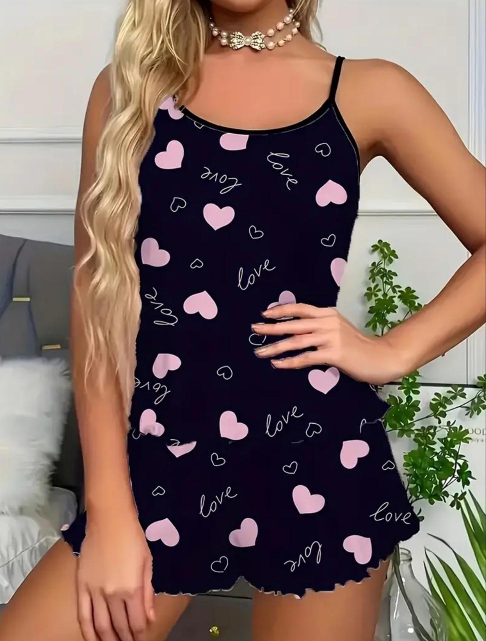 Пижама женская с шортами Love L Черный (2686485886) - фото 4 Пижама женская с шортами Love L Черный (2686485886) - фото 4