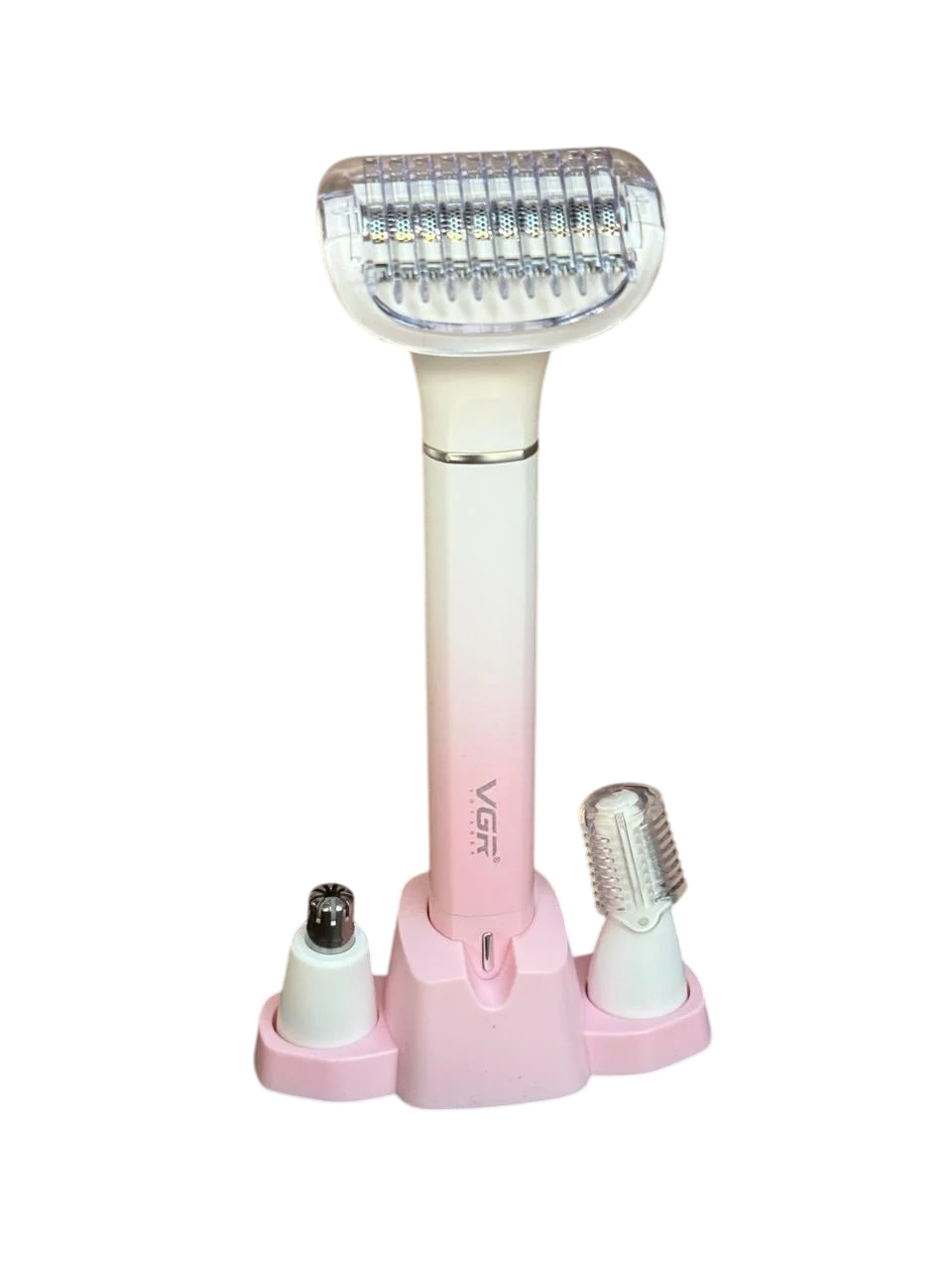 Тример жіночий VGR безпровідний 3в1 Рожевий (V-611)