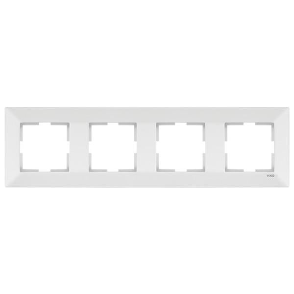 Рамка четырехместная горизонтальная Viko Meridian Белый (00000012476) Рамка четырехместная горизонтальная Viko Meridian Белый (00000012476)