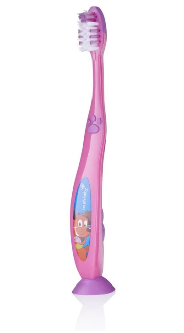Зубная щетка детская Brush Baby FlossBrush от 6 лет Розовый (4596)