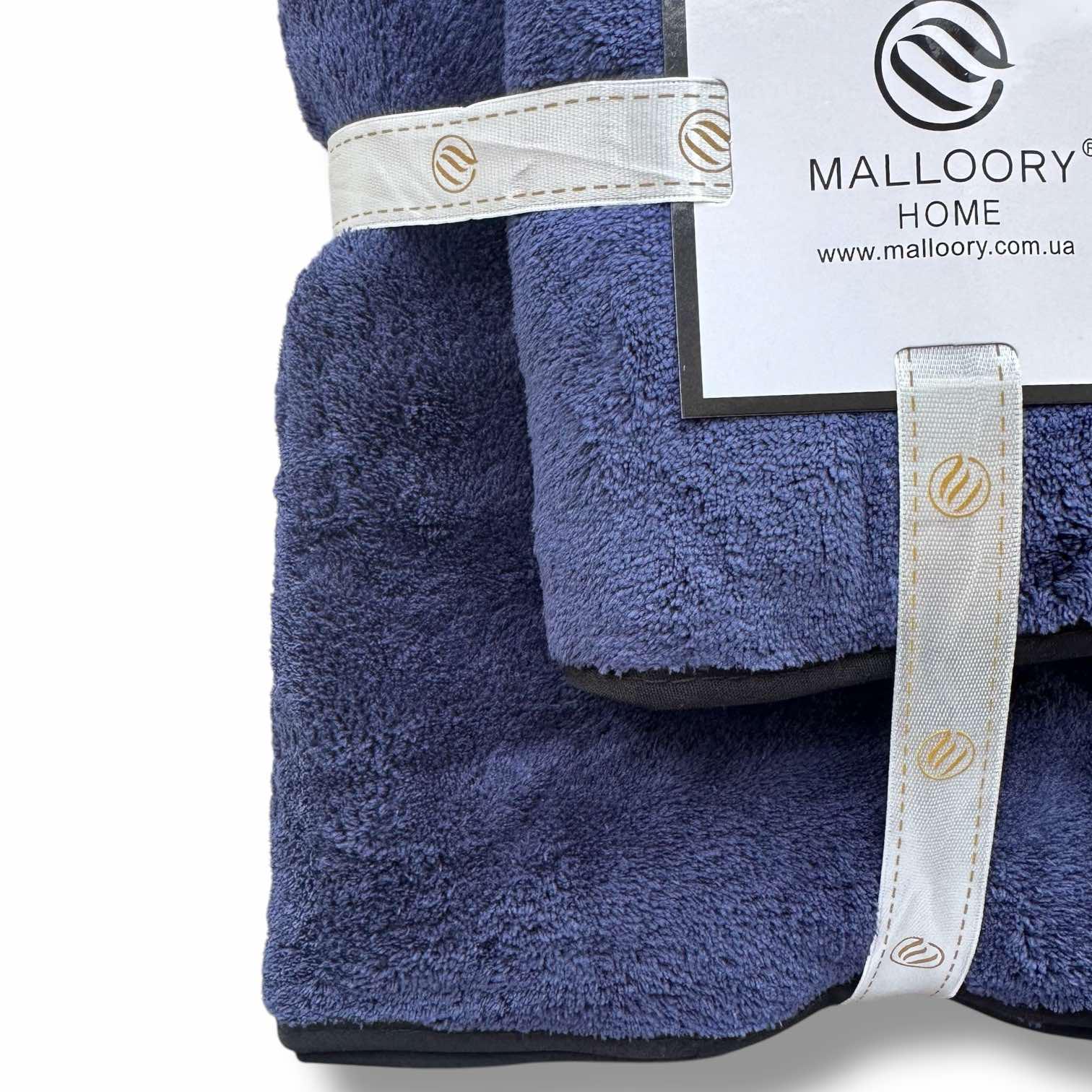 Комплект рушників із мікрофібри Malloory Home Синій (6616-3) - фото 2