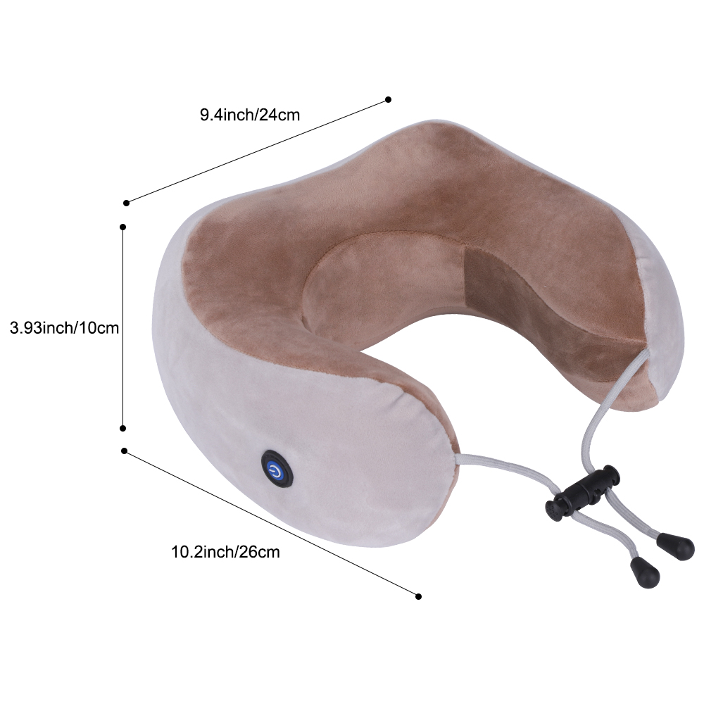 Подушка массажная U-Shaped Massage Pillow с вибрацией и функцией памяти - фото 2