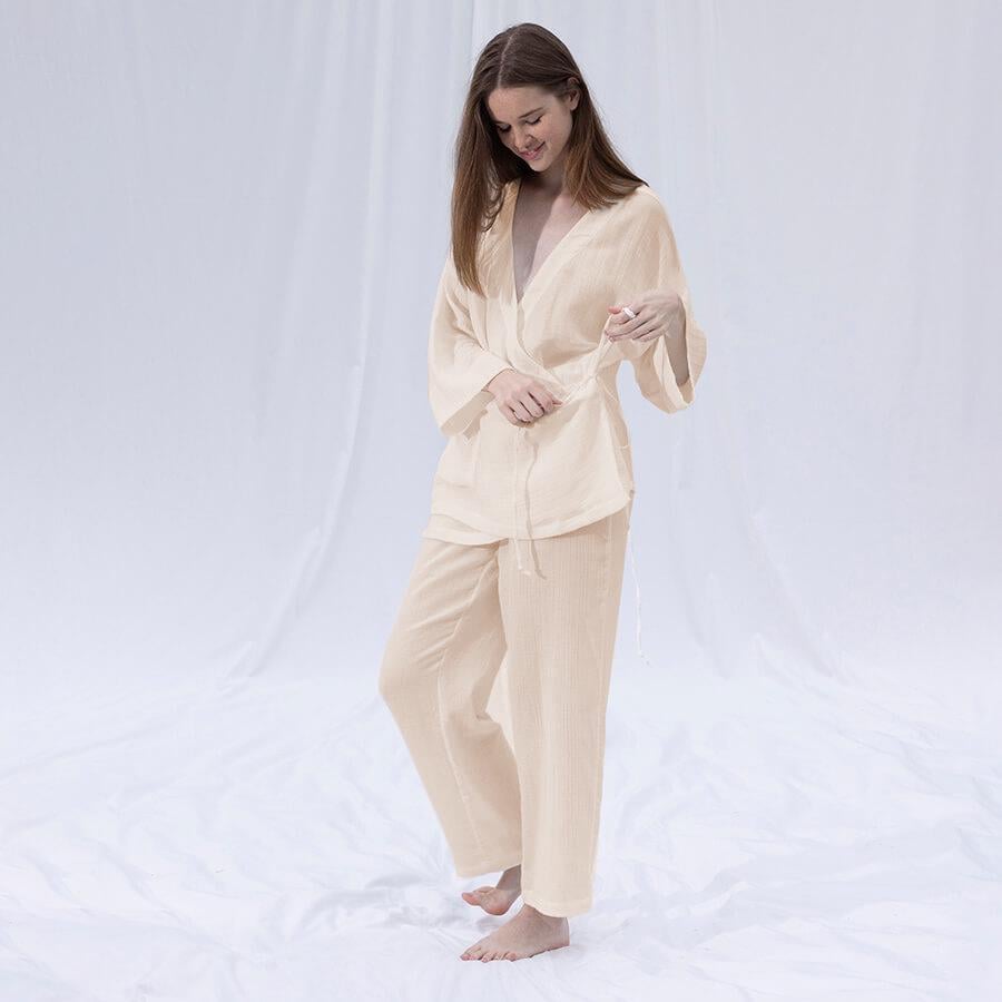 Домашняя одежда Penelope Serli kruvaze kimono kisa somon S/M Лососевая (svt-2000022324632) - фото 6 Домашняя одежда Penelope Serli kruvaze kimono kisa somon S/M Лососевая (svt-2000022324632) - фото 6