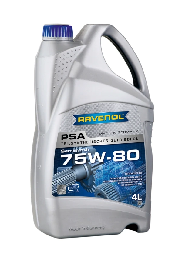 Трансмиссионное масло RAVENOL PSA 75W-80 полусинтетика 4 л (1222100-004)