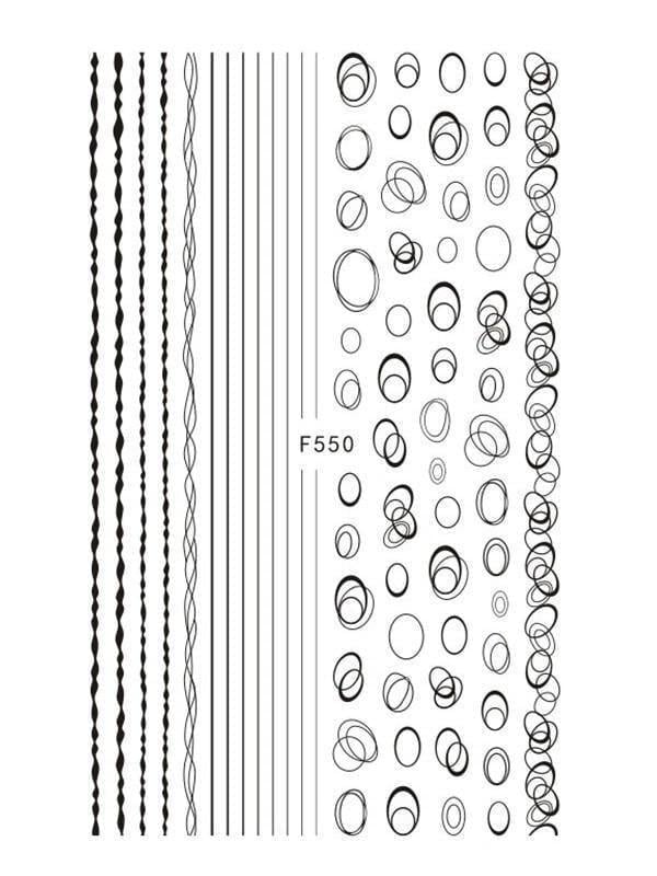 Стрічка гнучка для нігтів F550 Чорний (1427655548)