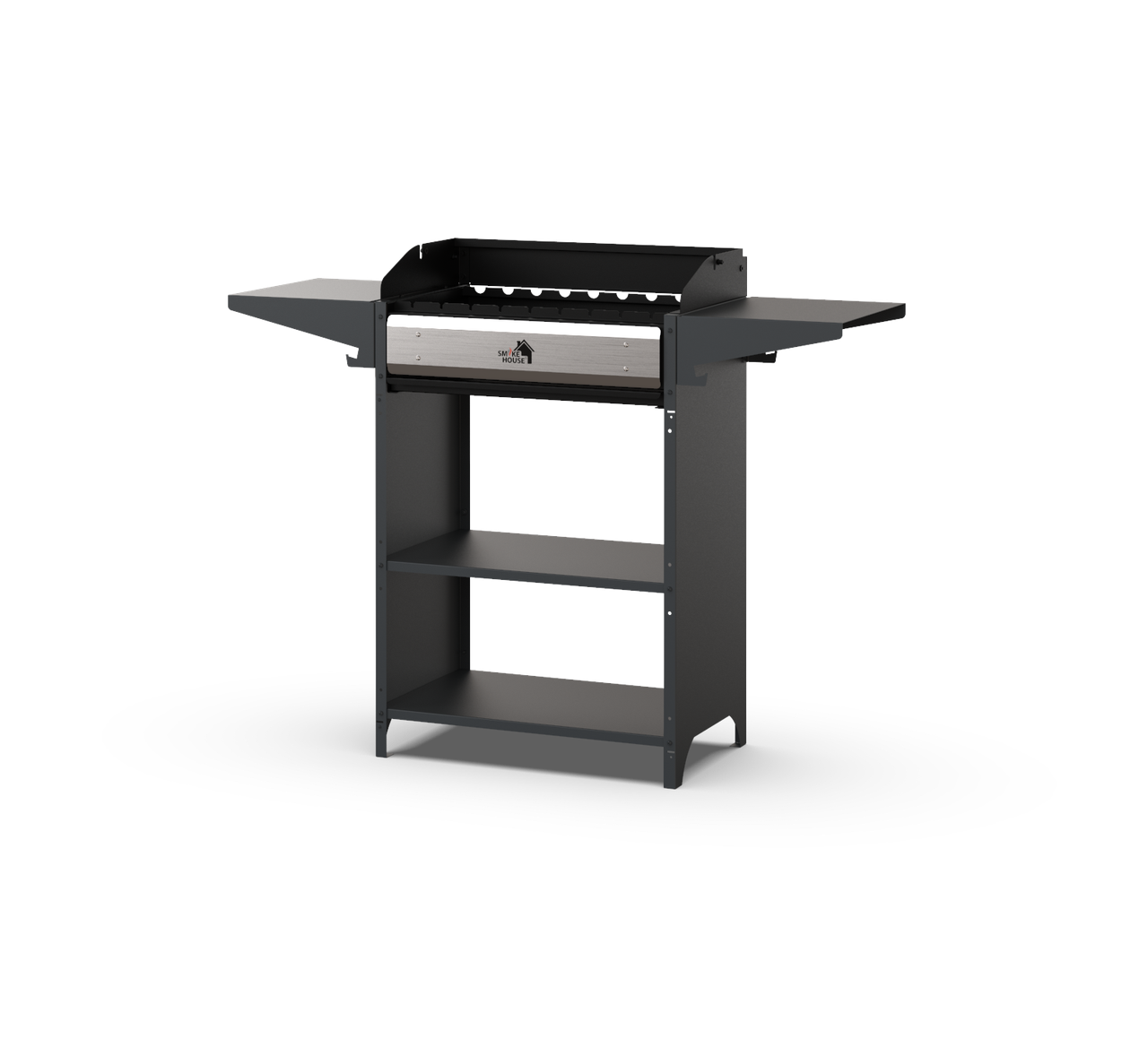 Мангал Smoke House High Tech 600 1330х400х900 мм на 9 шампурів з решітками та вітрозахистом (27860557) - фото 2 Мангал Smoke House High Tech 600 1330х400х900 мм на 9 шампурів з решітками та вітрозахистом (27860557) - фото 2
