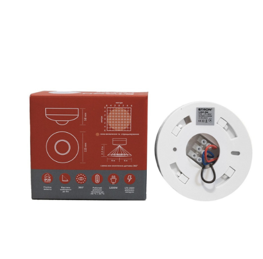 датчик движения ETRON Sensor 230V IP20 с датчиком освещенности (25305994) - фото 2