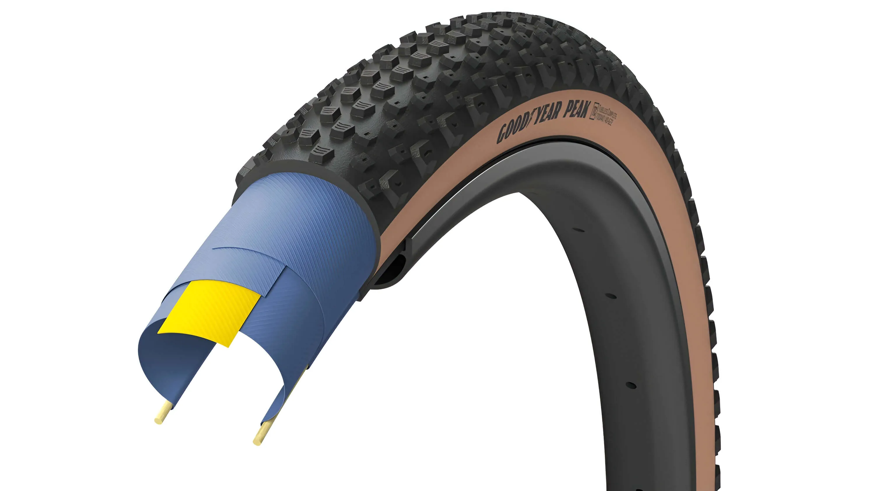 Покришка GoodYear PEAK Ultimate Tubeless Complete Blk/Tan 700x45 45-622 (1010167)