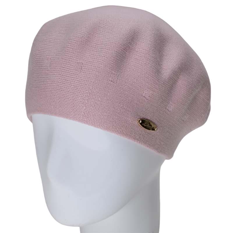 Берет женский двойной Novita Етюд L р. 57-58 Светло-пудровый