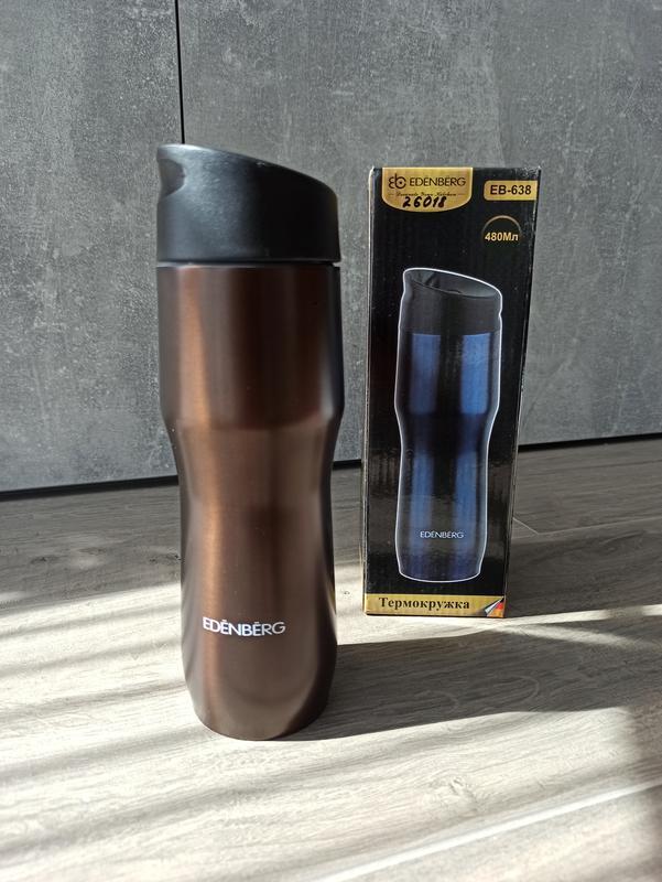 Термос вакуумний Edenberg для кави та чаю 480 мл Коричневий (EB-638) - фото 2 Термос вакуумний Edenberg для кави та чаю 480 мл Коричневий (EB-638) - фото 2