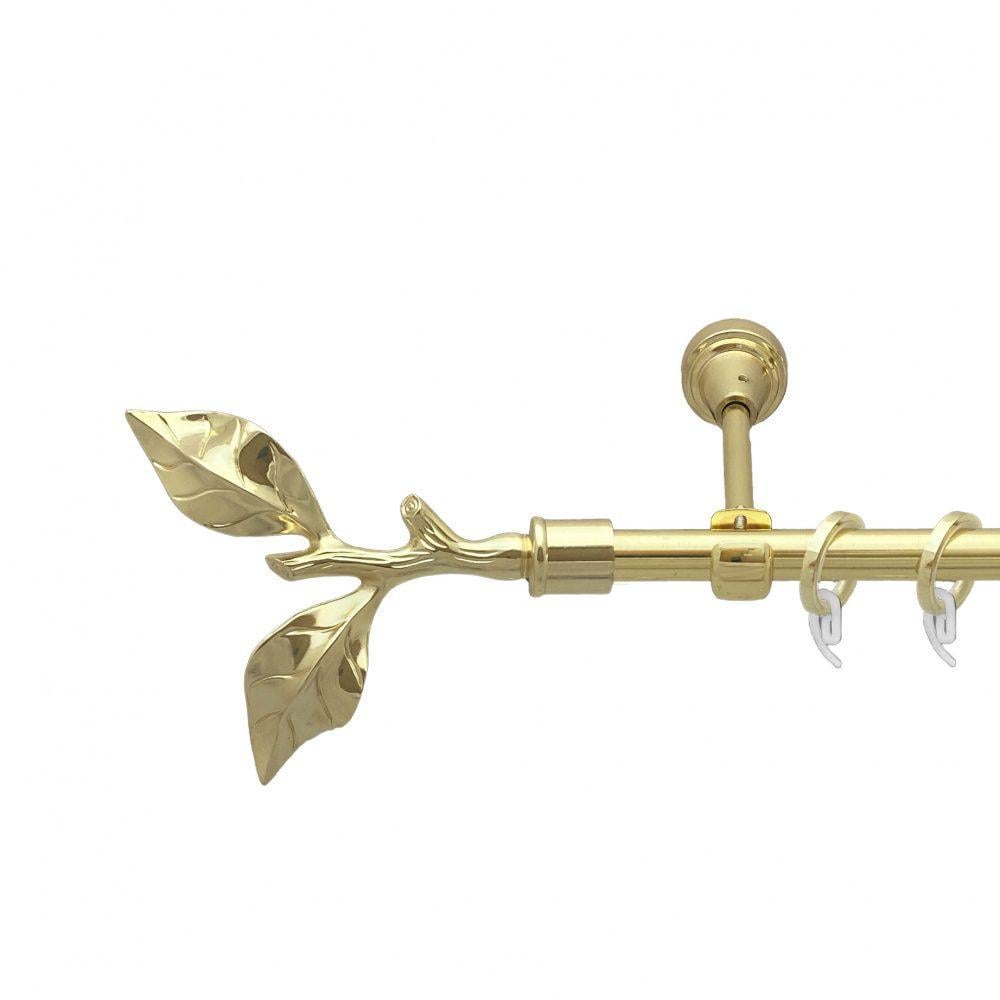 Карниз для штор Orvit Листок однорядний гладкий 300 см Золотий (7751894)