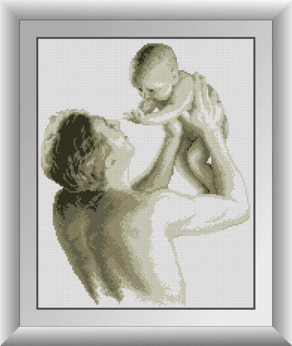 Алмазная мозаика Dream Art Отец с малышом 36x45 см (DA.30443)