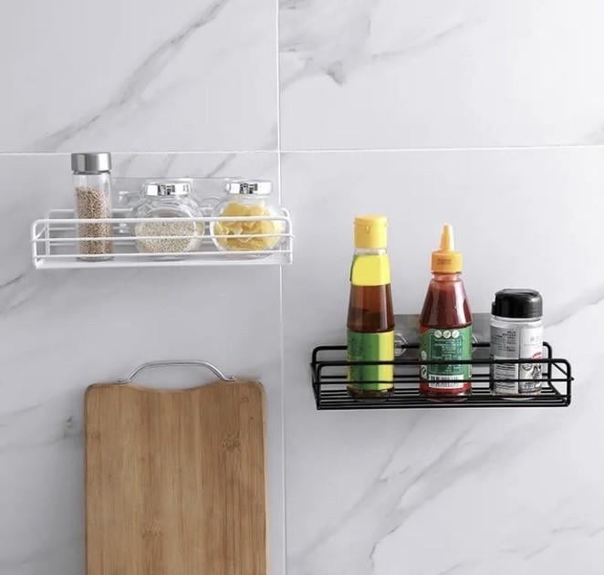 Полка прямая навесная металлическая 27 см Черный (23864210) - фото 3 Полка прямая навесная металлическая 27 см Черный (23864210) - фото 3