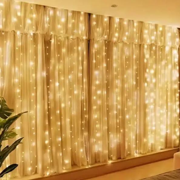 Гирлянда-штора с пультом USB 6x3 м 600 LED (4029)