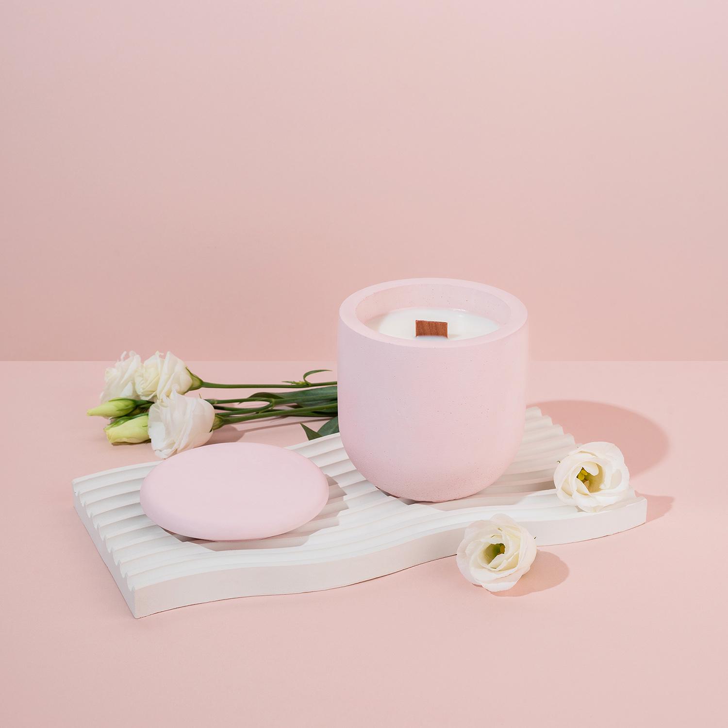 Свічка ароматична Larchie Burning Bowl Marzipan&Almond 230 мл Рожевий - фото 2