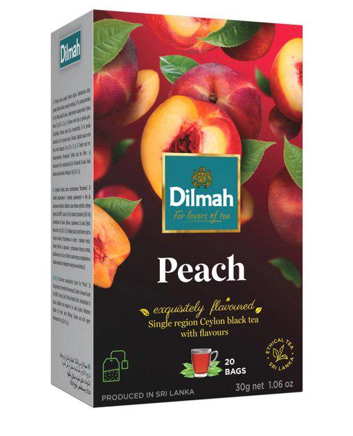 Чорний чай Dilmah Peach у пакетиках 20 шт. (13355364)