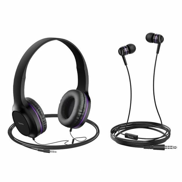 Наушники Hoco Enlighten W24 2в1 Purple (00000005757-2)