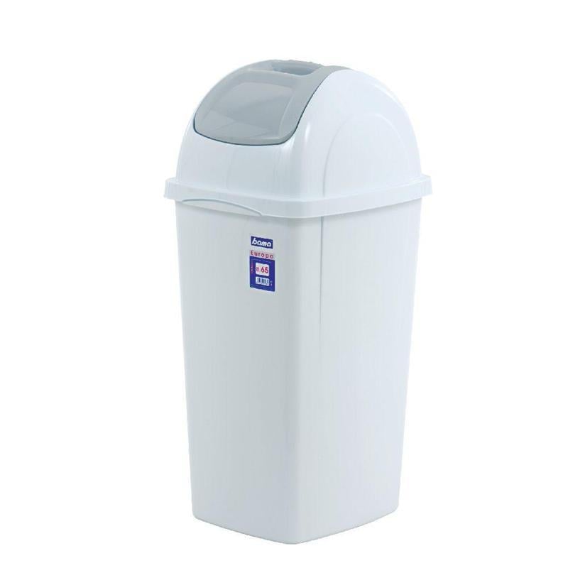 Контейнер для мусора Europa с крышкой 35x39x77 см 65 л Белый (4014)