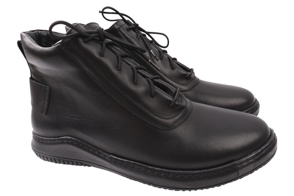 Ботинки женские Guero из кожи на шнуровку на низком ходу р. 38 Черный (373-20DHC)
