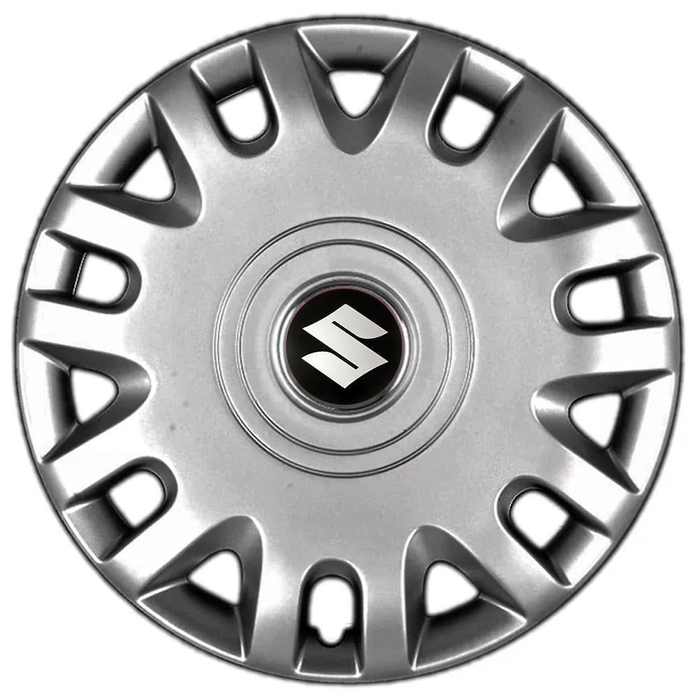 Колпаки SJS 333 с логотипом Suzuki R15 4 шт. Серебристый (2654558733)