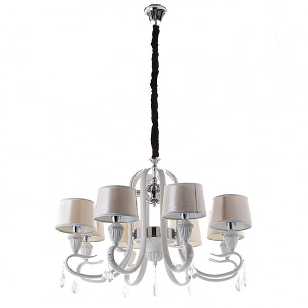 Люстра Flora перламутровая на 8 абажуров (QL008/8)