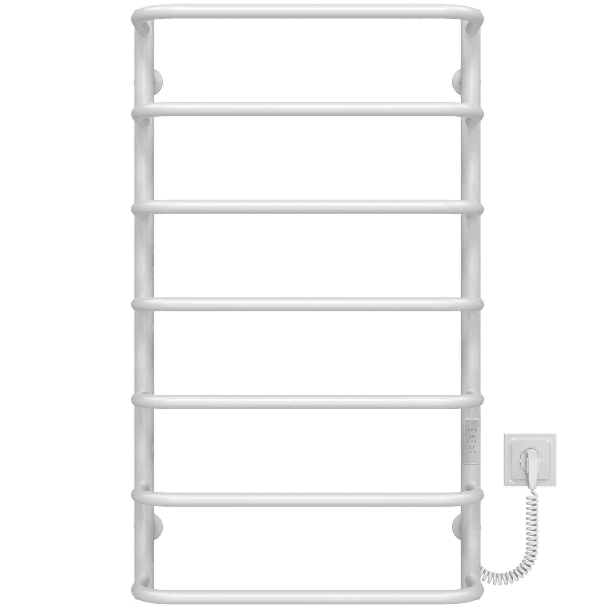 Полотенцесушитель электрический Deffi Стандарт П7 WD03 правое подключение нержавеющая сталь 500х900 мм Белый (C.SS.90.50.7.E.W.R.3)