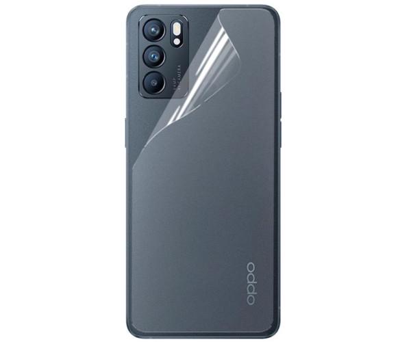 Противоударная гидрогелевая пленка Hydrogel Film для Oppo Reno6 5G на заднюю панель, Transparent