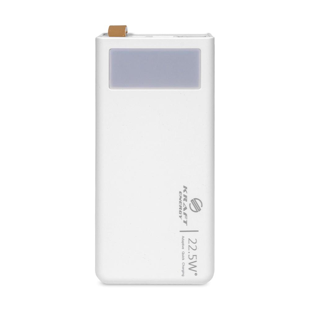 Повербанк Kraft KPB-2320FCL 22.5W QC 3.0 20000 mAh White (43-00059) - фото 1