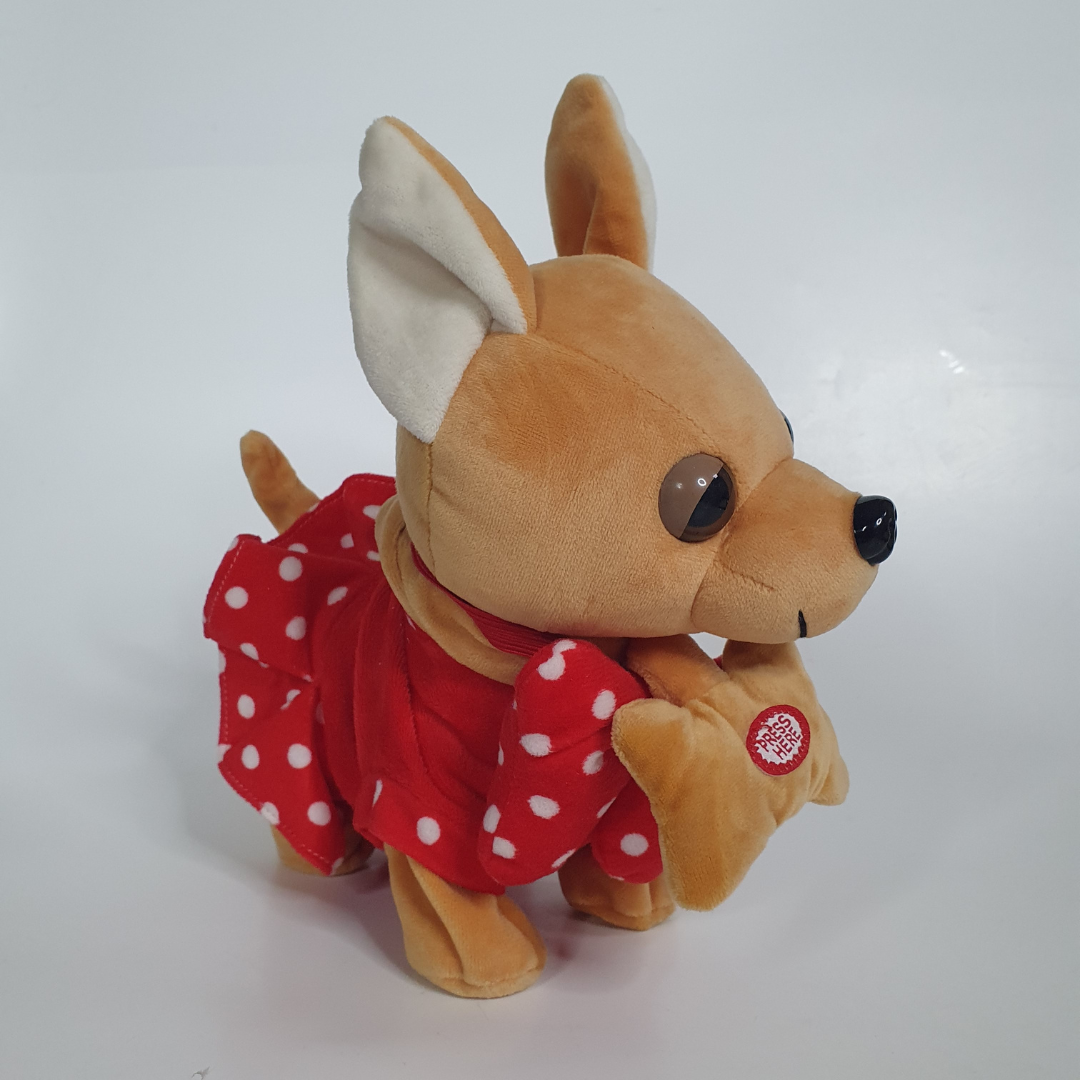 Мягкая игрушка Собачка на поводке с удобным способом активации (R33-SD)