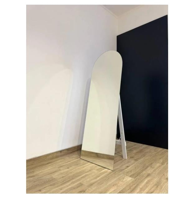 Зеркало овальное безрамное напольное в полный рост на ножке Cut 170х70 см Белый (29067461)