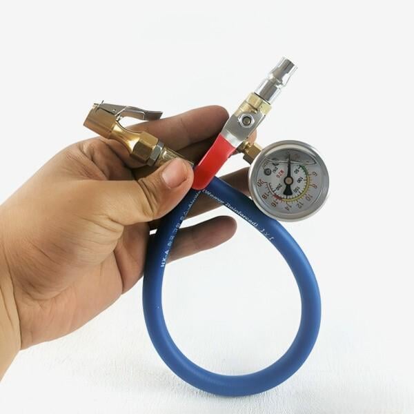 Шланг підкачування коліс з манометром для точного вимірювання та регулювання оптимального тиску (J00169) - фото 4 Шланг підкачування коліс з манометром для точного вимірювання та регулювання оптимального тиску (J00169) - фото 4