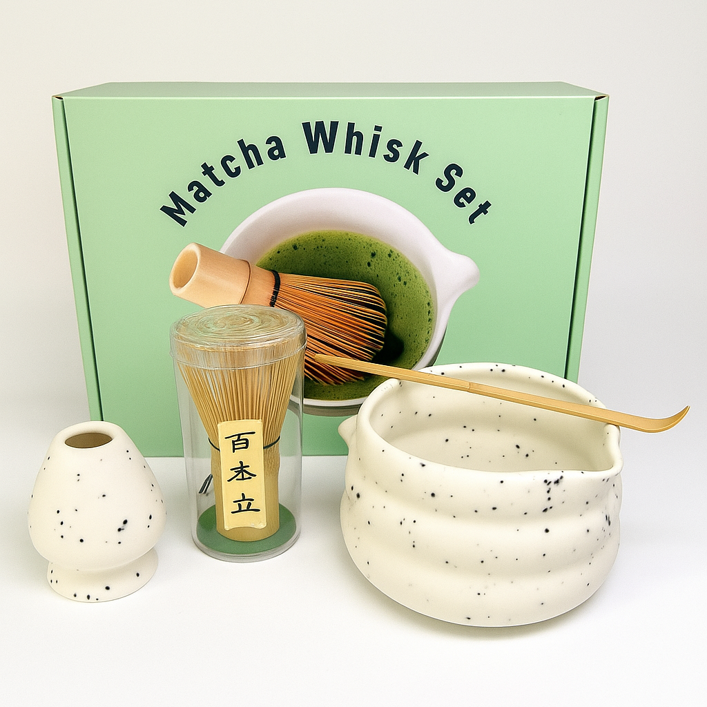 Набор посуды для приготовления матча чая Shiro Ink 4 предмета Белый матовый (2815745047)