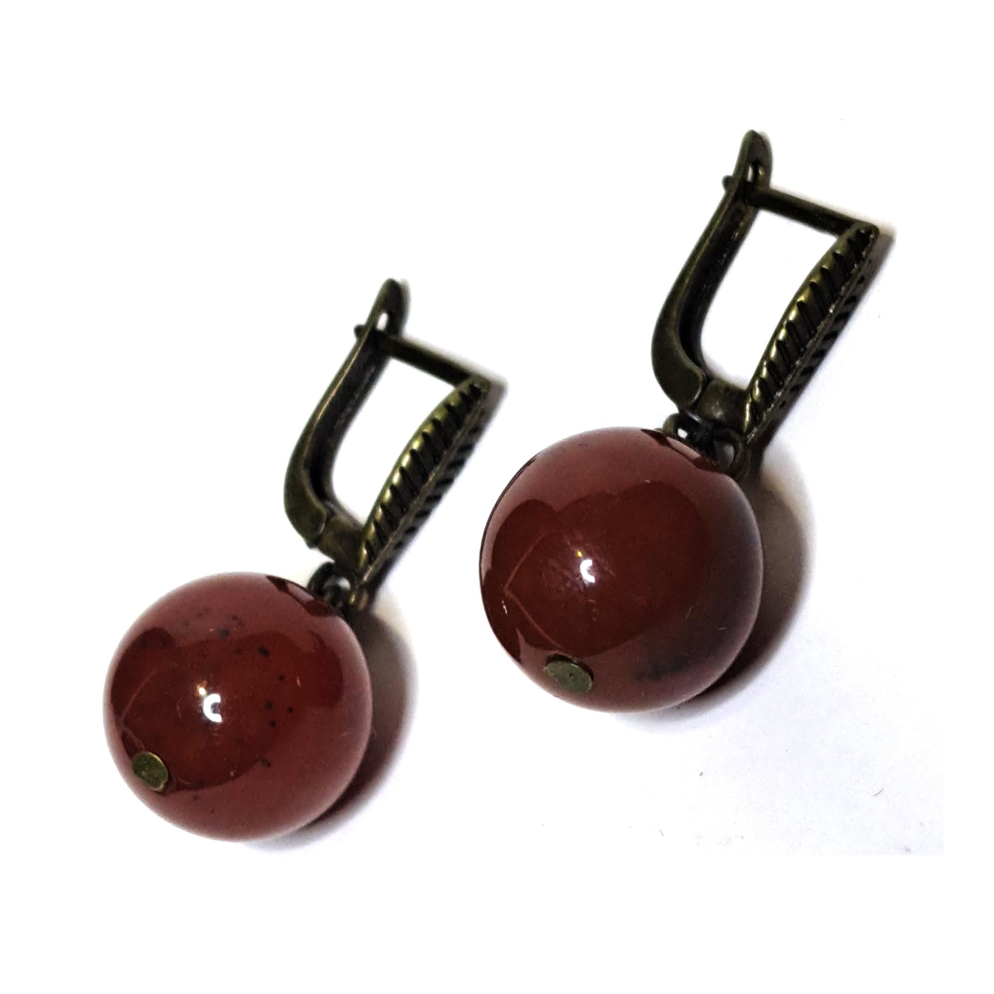 Серьги DARSANA из натурального камня сердолик (DRSU501996)